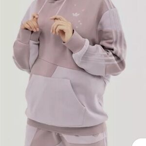 adidas Women's Two-Tone Hoodie - Light Pink and Gray Danielle Cathari